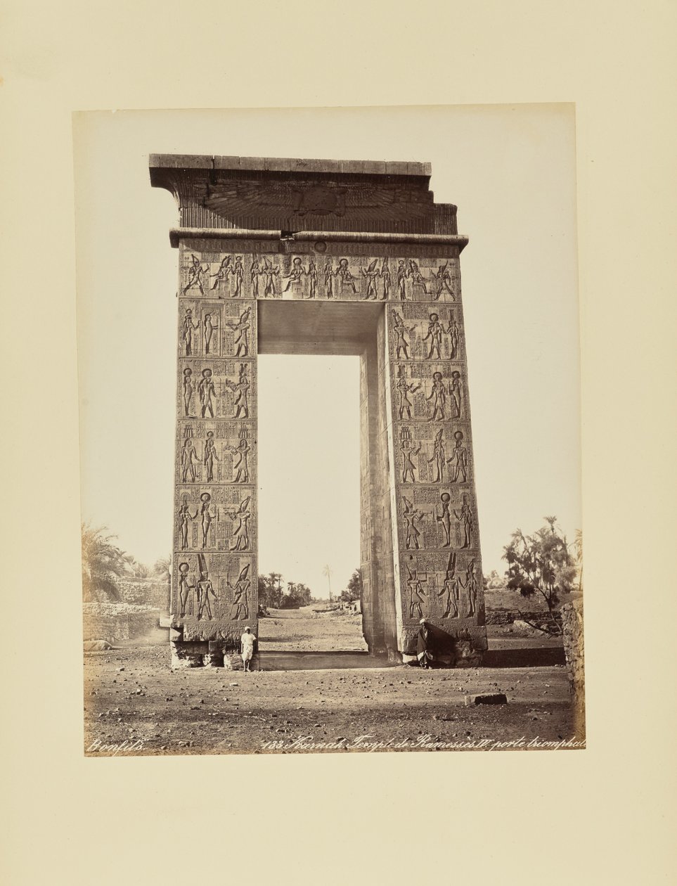 Karnak. Tempio di Ramses IV. Porta trionfale da Félix Bonfils