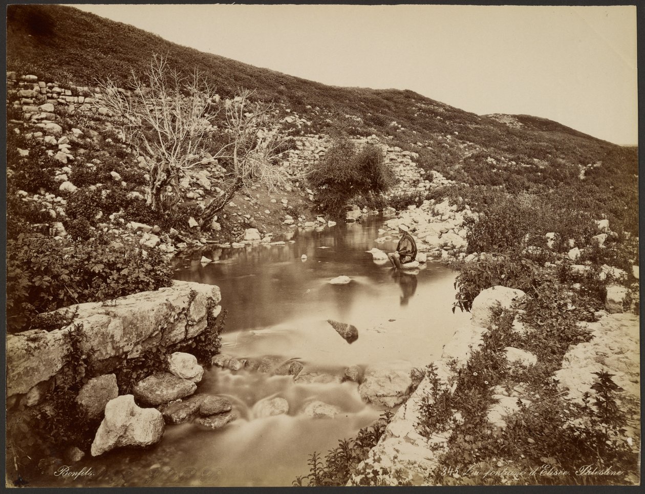 La fonte di Eliseo, Palestina da Félix Bonfils
