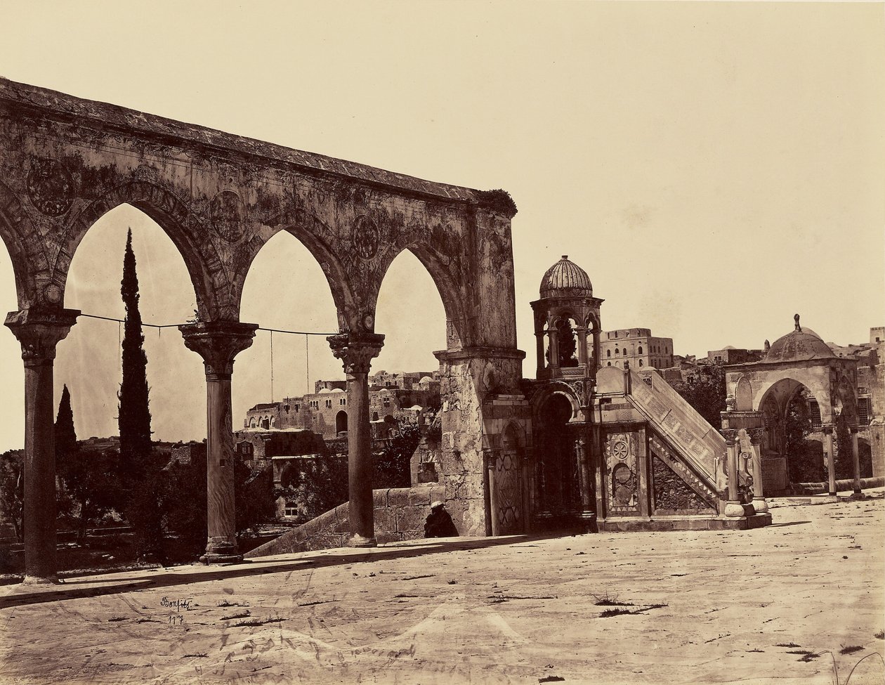 Membro sulla piattaforma del Tempio (Gerusalemme) da Félix Bonfils