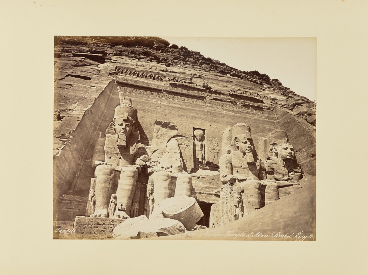 Nubia. Tempio di Abu Simbel, Egitto da Félix Bonfils