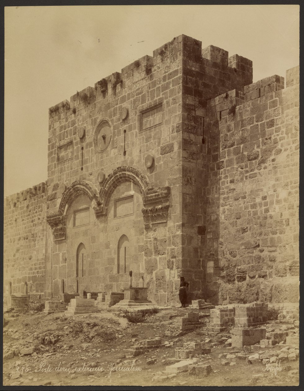 Porta dorata esterna: Gerusalemme da Félix Bonfils