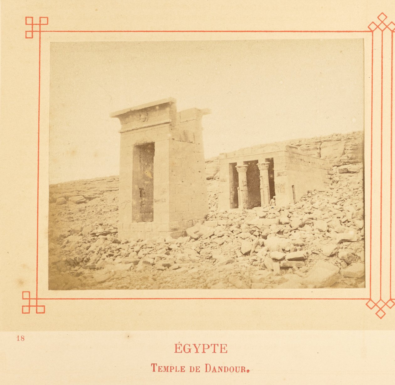 Tempio di Dandour. da Félix Bonfils
