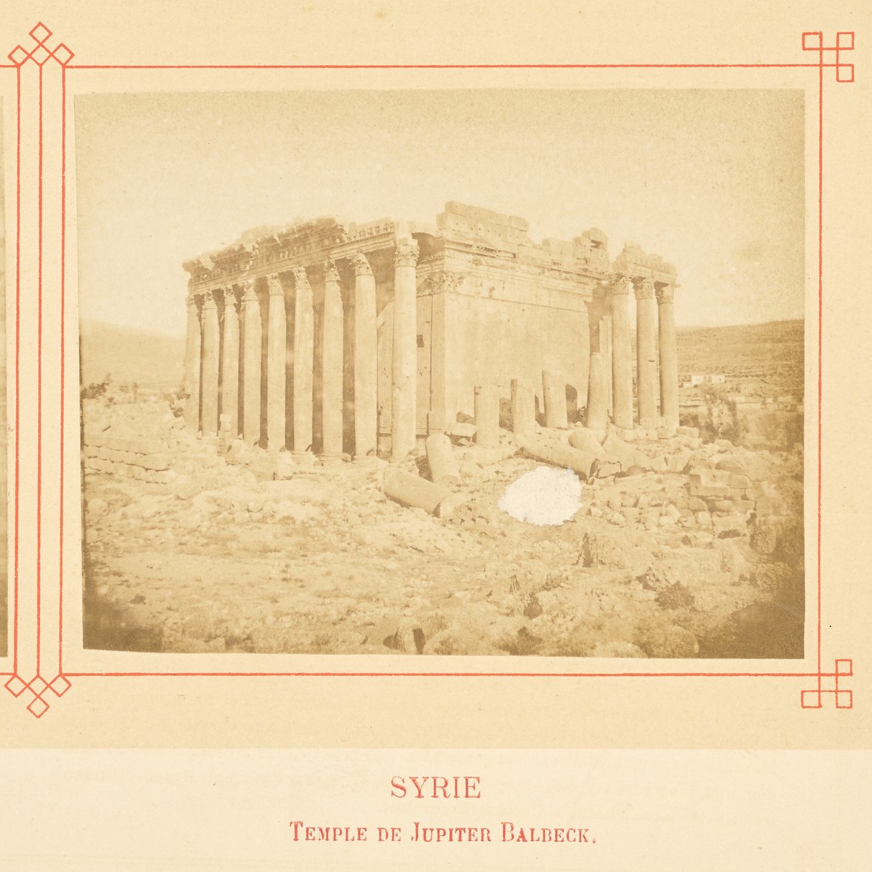 Tempio di Giove a Balbek. da Félix Bonfils