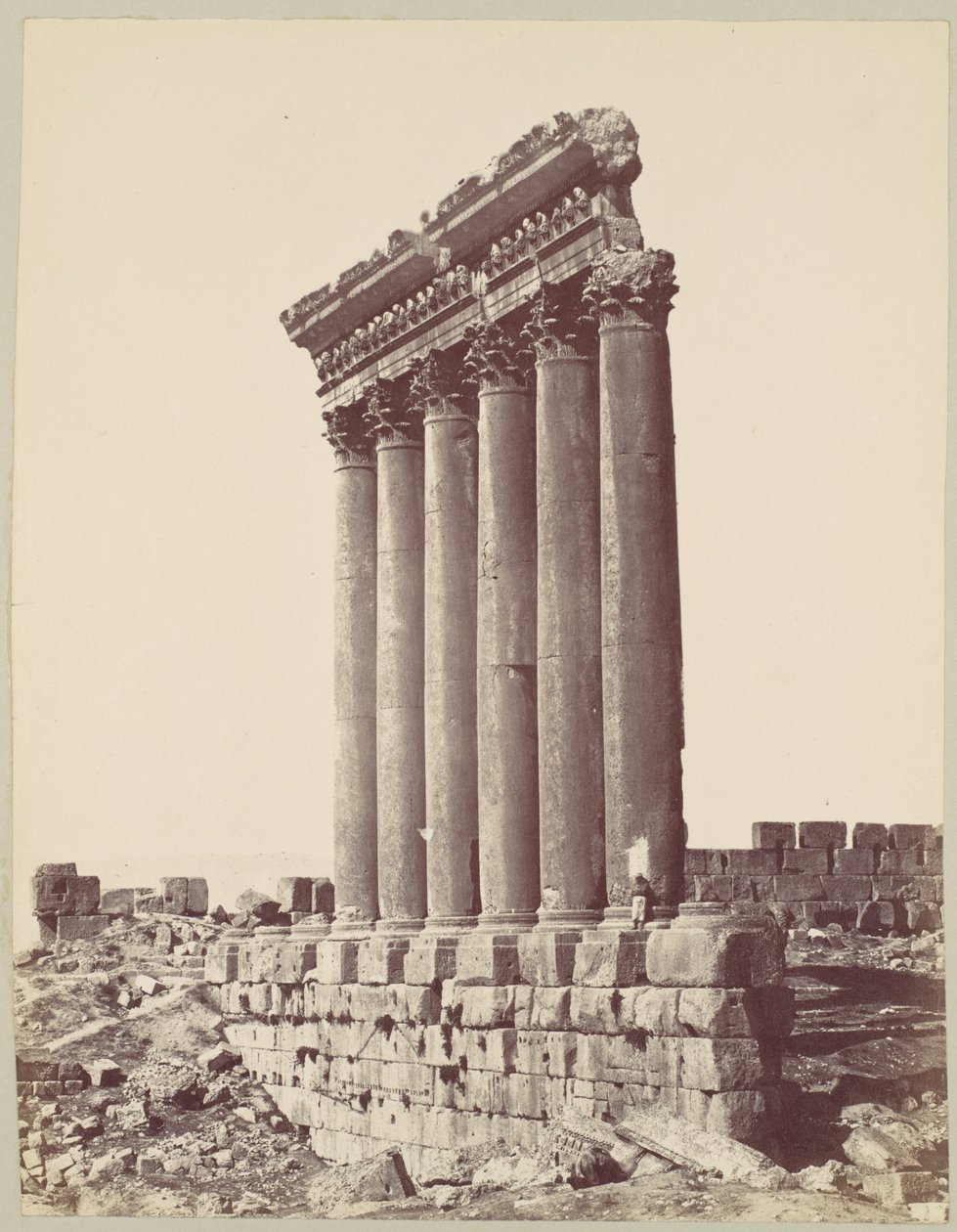 Il Tempio del Sole a Baalbek da Félix Bonfils