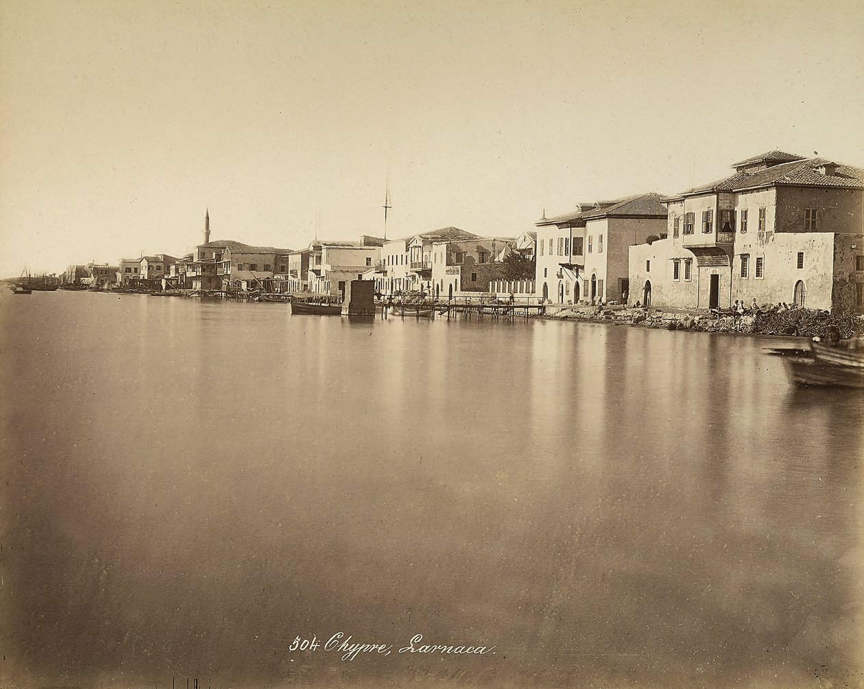 Veduta della città di Larnaca, a Cipro da Félix Bonfils
