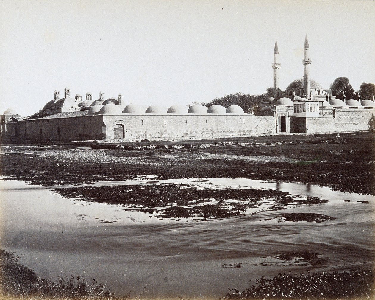 Vista del complesso di Tekkuyeh Suleimaniyeh, a Damasco, Siria, parte di un complesso di una madrasa, una moschea e un monastero, diretto dall