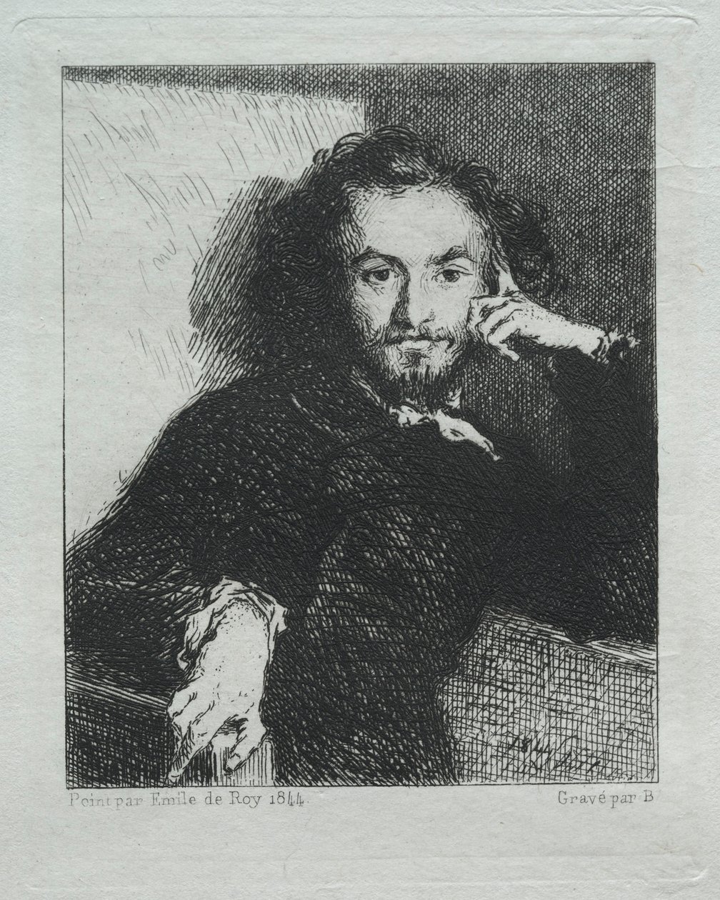 Baudelaire, dopo Emil de Roy, 1869 da Felix Bracquemond