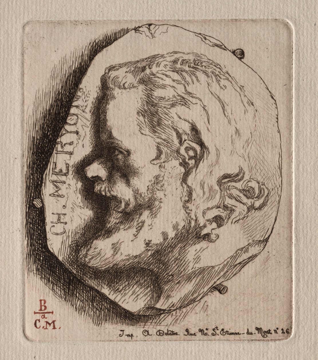 Charles Meryon, 1854 da Felix Bracquemond