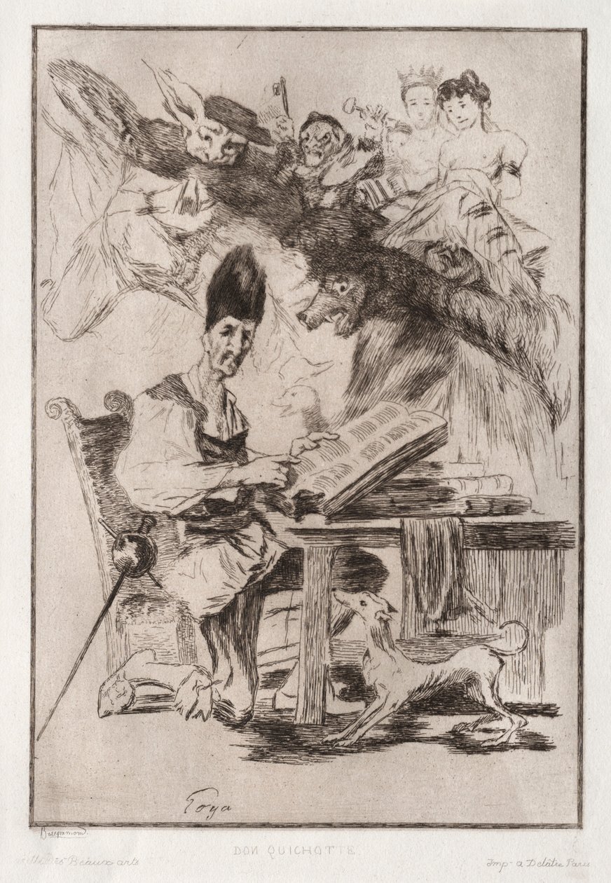 Don Quichote, dopo Goya da Felix Bracquemond