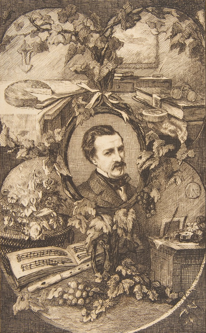 Frontespizio per Les Amis de la Nature di Champfleury, 1859 da Felix Bracquemond