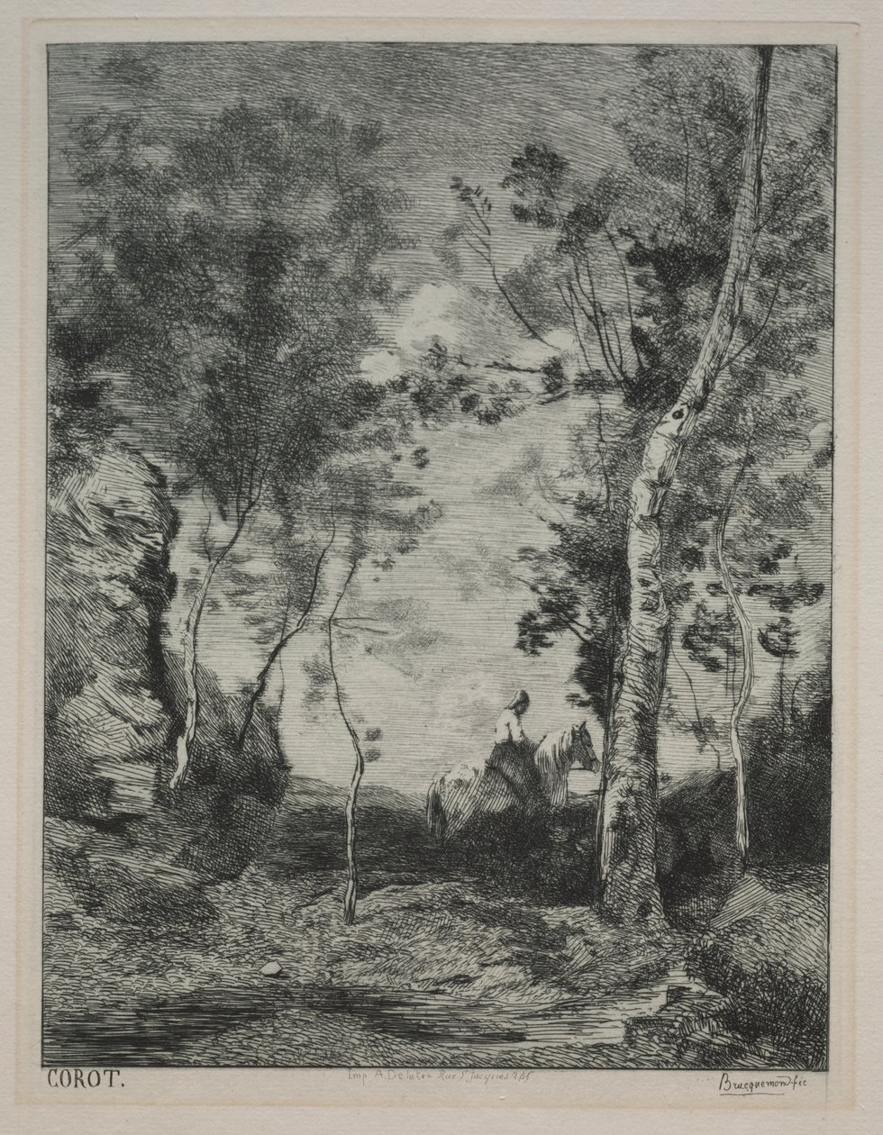Paesaggio, o Il Cavallo Bianco, dopo Corot da Felix Bracquemond