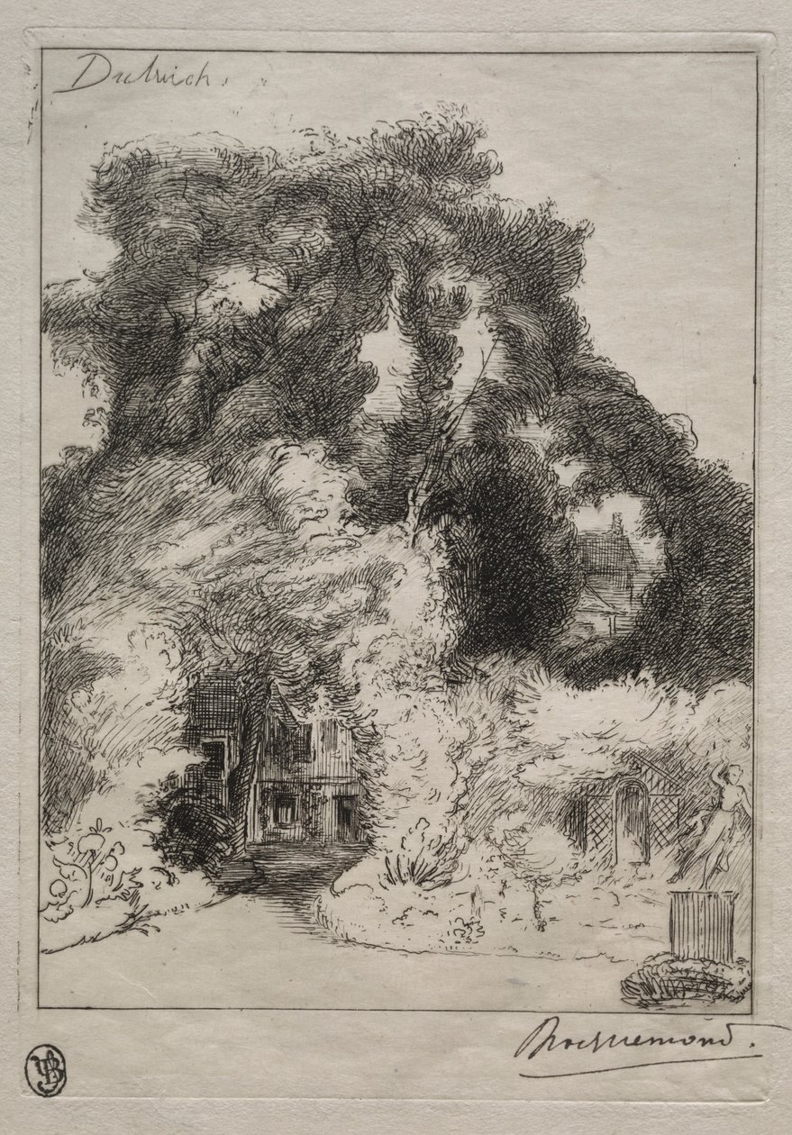 Il giardino della locanda a Dulwich, c. 1870 da Felix Bracquemond