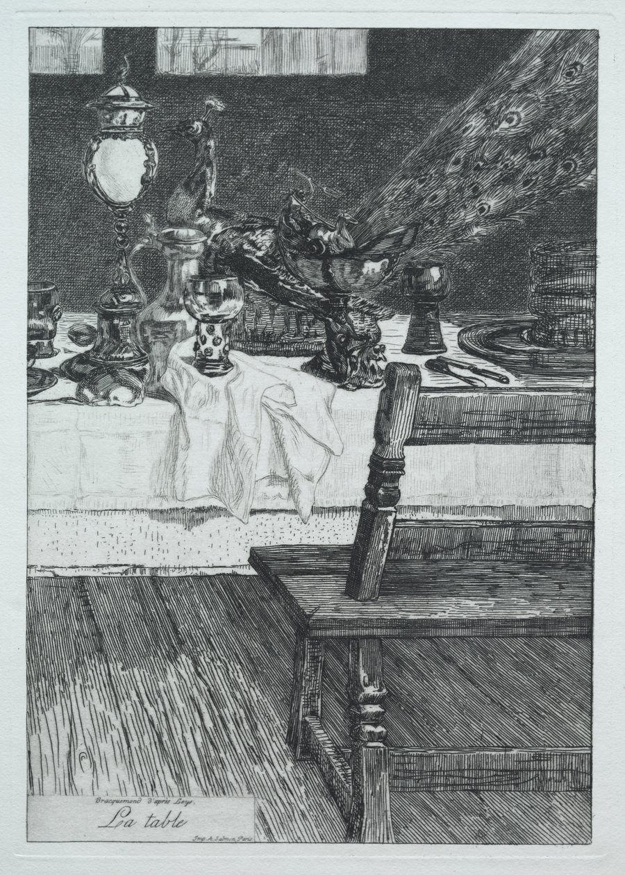 La tavola, dopo H. Leys da Felix Bracquemond
