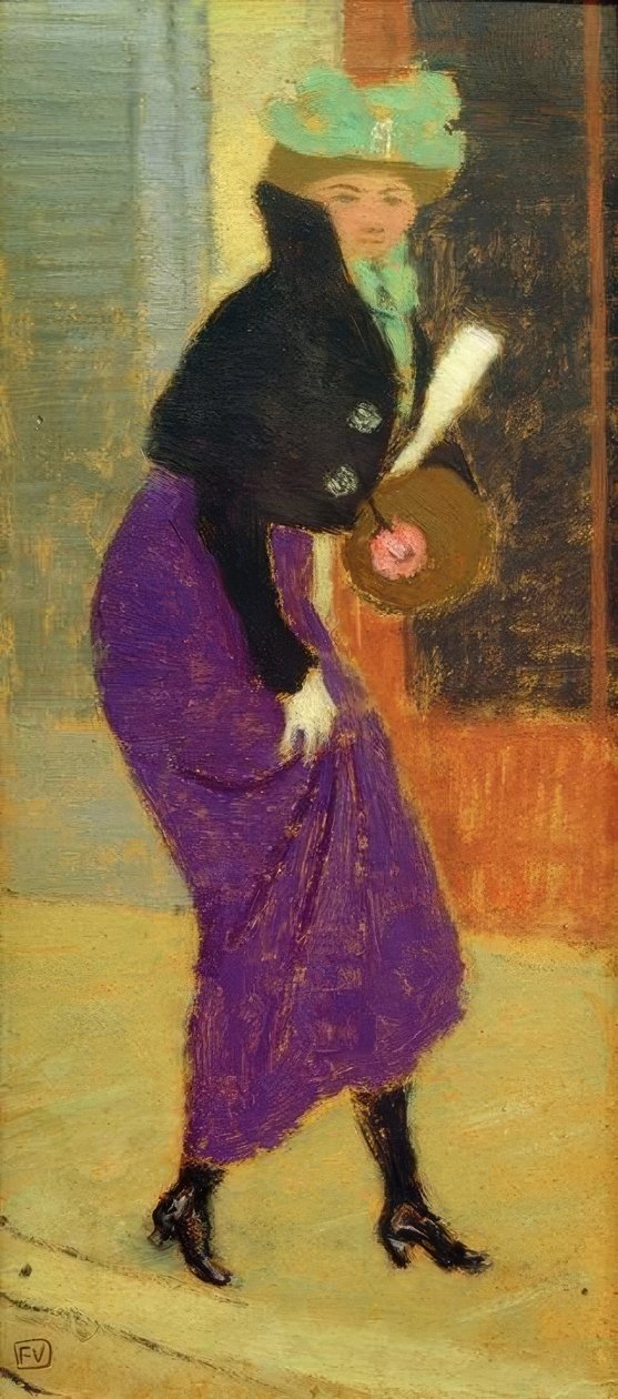 Per strada: Donna con manicotto da Felix Edouard Vallotton