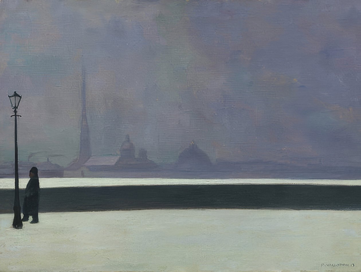La Neva, leggera nebbia (La Néva, brume légère) da Felix Edouard Vallotton