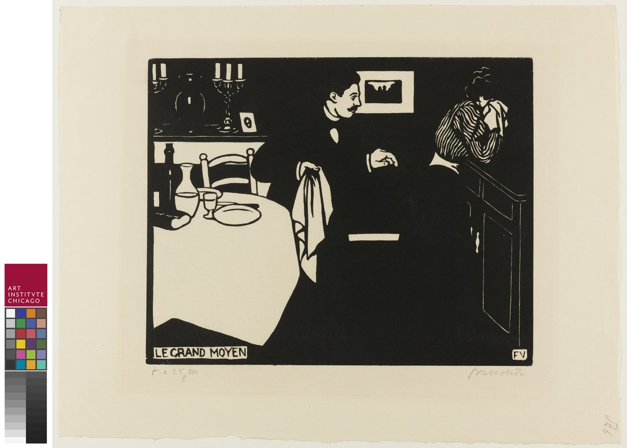 Misura estrema, tavola sei da "Intimità", 1898 da Felix Edouard Vallotton