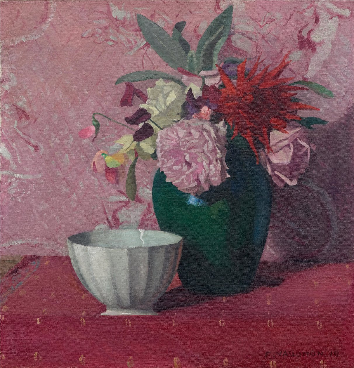 Vaso verde e ciotola bianca, 1919 da Felix Edouard Vallotton