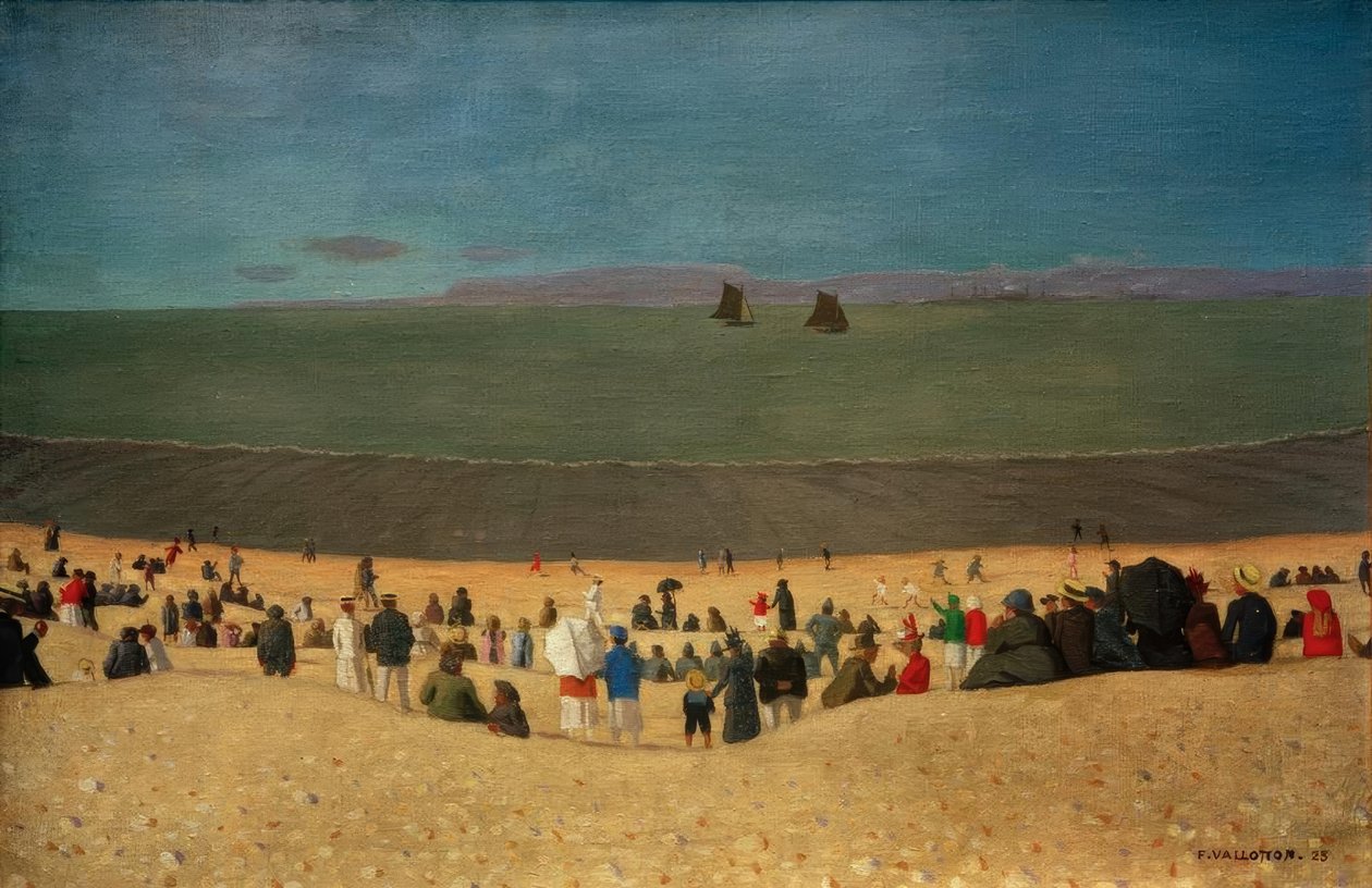 La spiaggia a Honfleur da Felix Edouard Vallotton