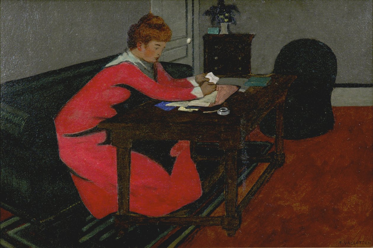 Misia alla sua scrivania da Felix Edouard Vallotton