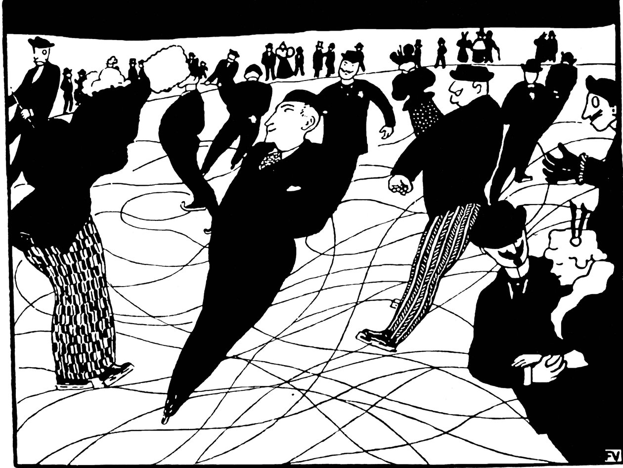 Pattinatori sul ghiaccio da Felix Edouard Vallotton