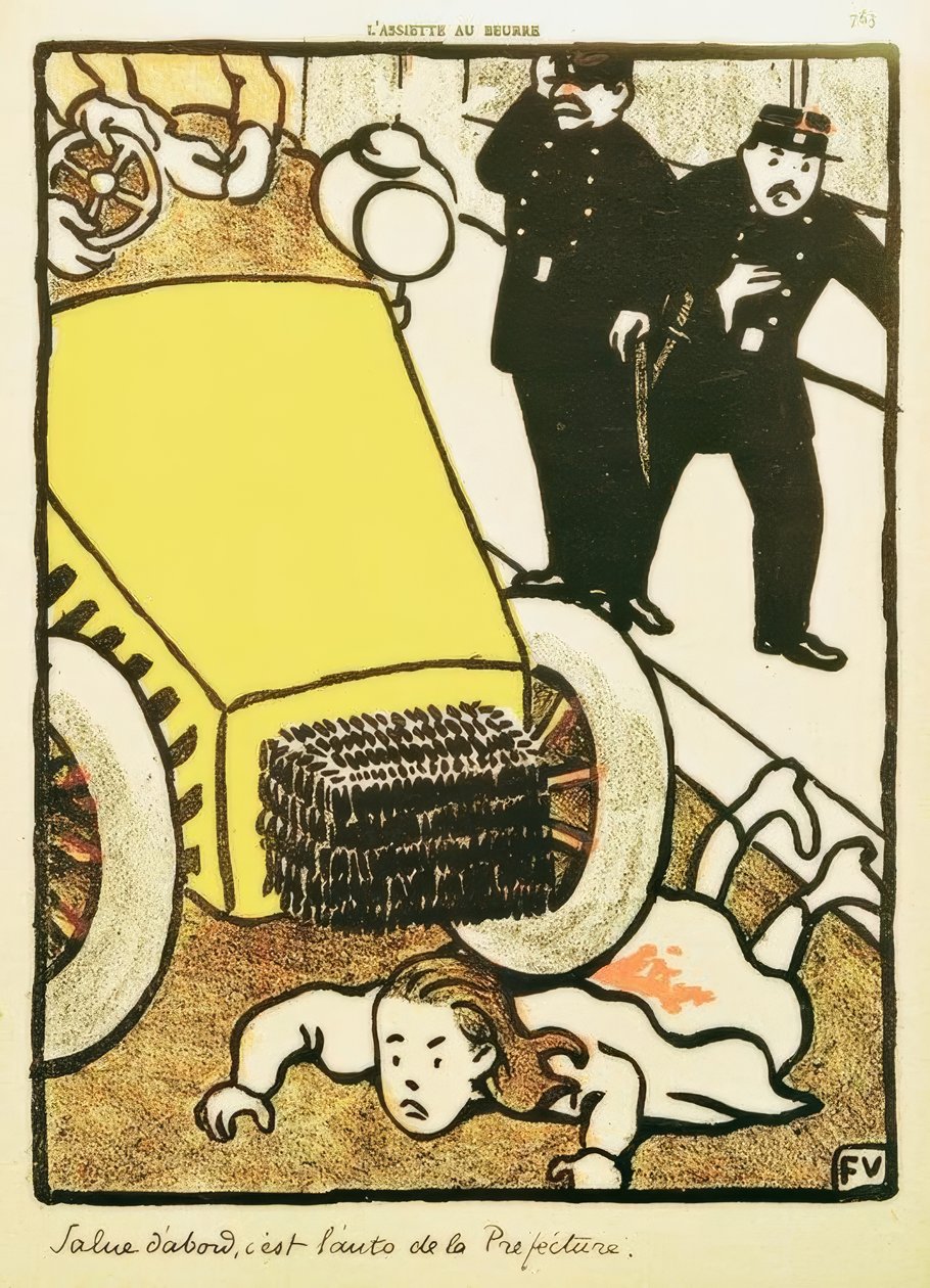 Prima saluta, è la macchina della prefettura! da Felix Edouard Vallotton