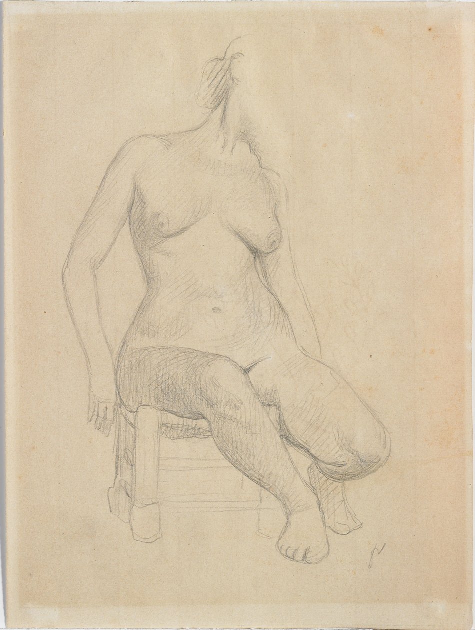 Nudo seduto da Felix Edouard Vallotton