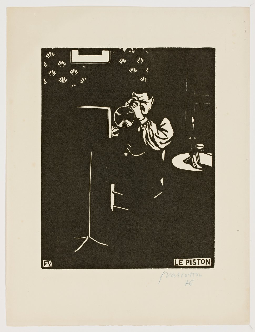 Il cornetto, dalla serie "Strumenti musicali" da Felix Edouard Vallotton