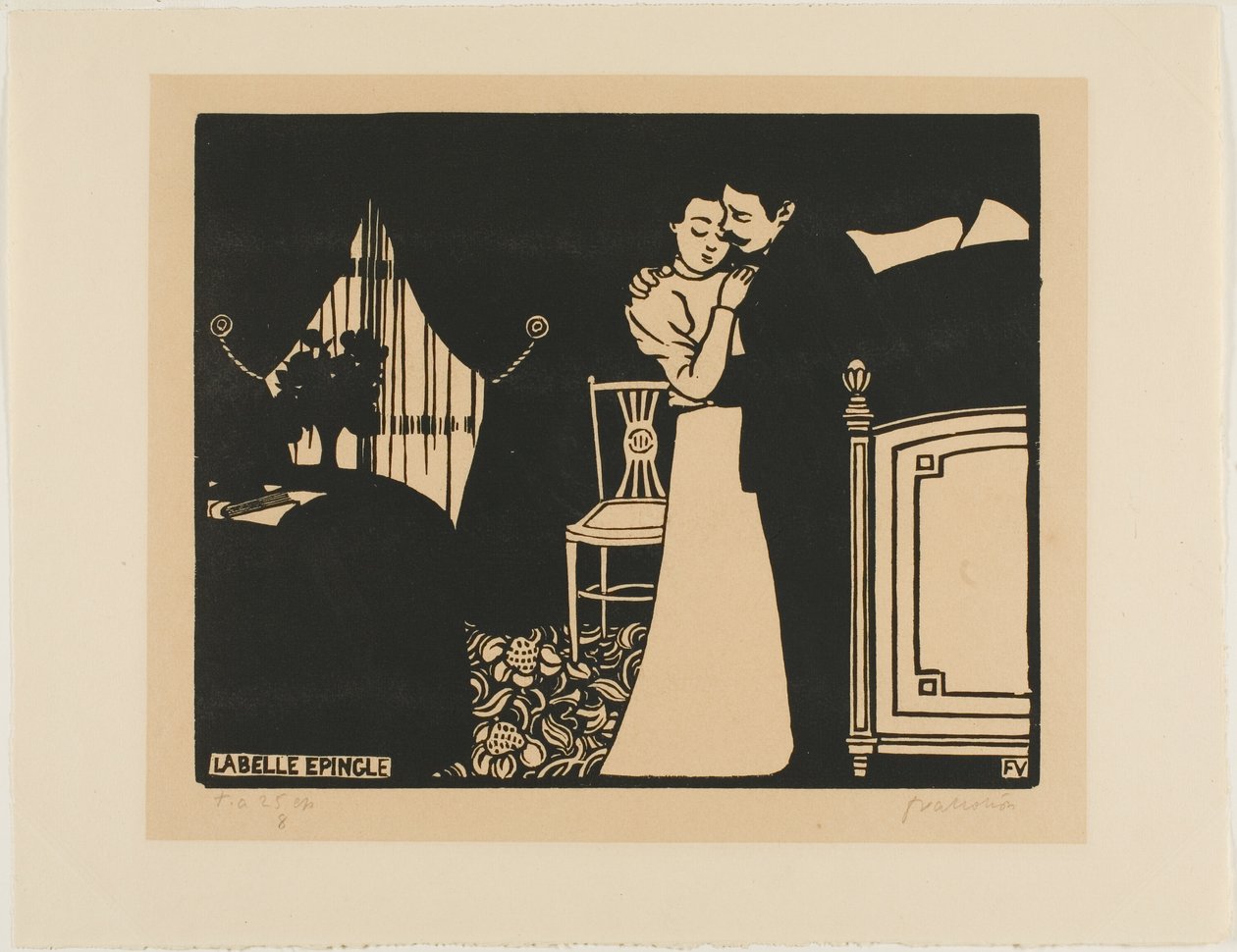 Lo spillo fine, terza tavola da Intimità da Felix Edouard Vallotton