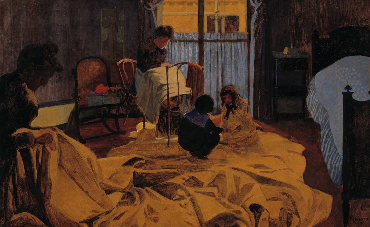 La lavandaia, stanza blu da Felix Edouard Vallotton