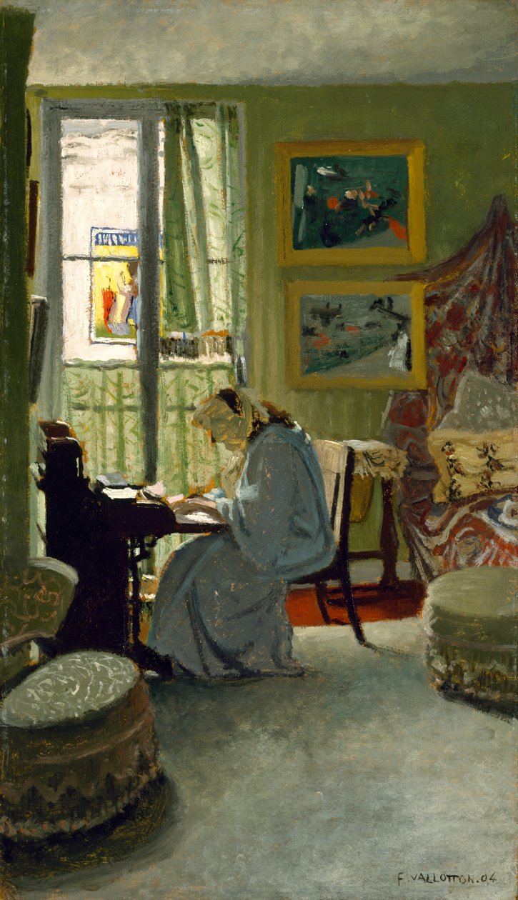 Donna che scrive in un interno, 1904 da Felix Edouard Vallotton
