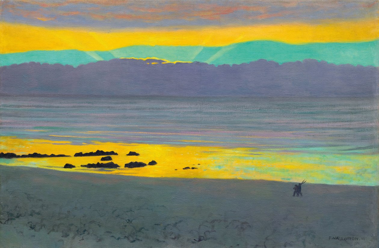 Tramonto giallo e verde da Felix Edouard Vallotton