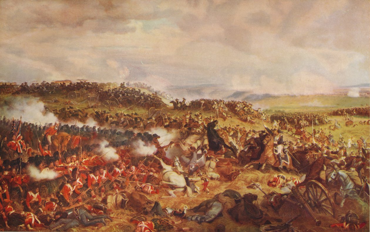 Carica dei corazzieri francesi a Waterloo, 1874, c1915 da Felix Henri Emmanuel Philippoteaux