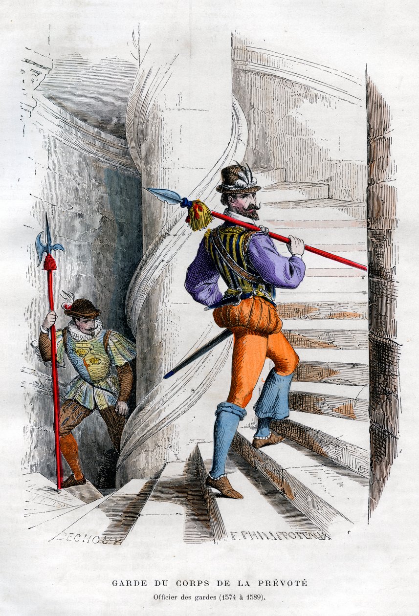 Ufficiale delle guardie, Garde du corps de la prévôté 1574-1589 1882-1884 da Felix Henri Emmanuel Philippoteaux