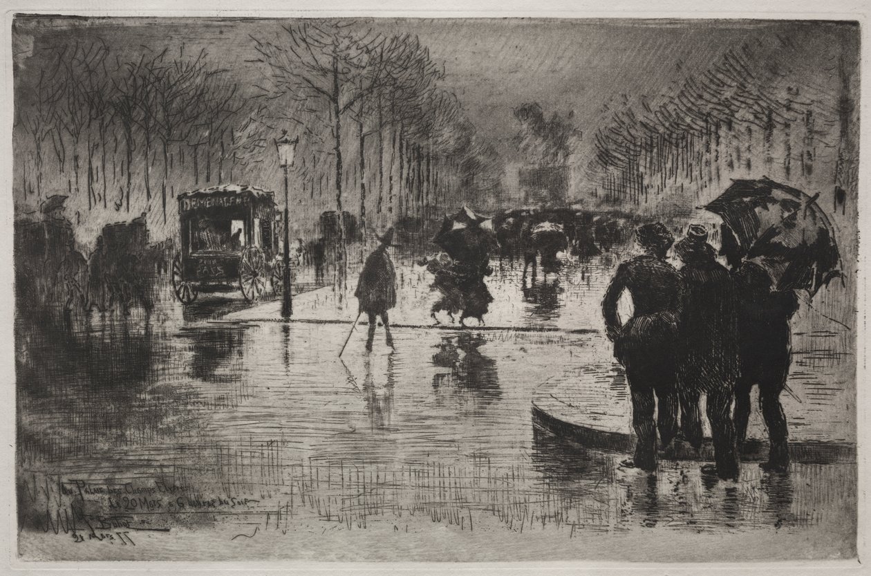 Artisti che tornano dal Salone da Felix Hilaire Buhot