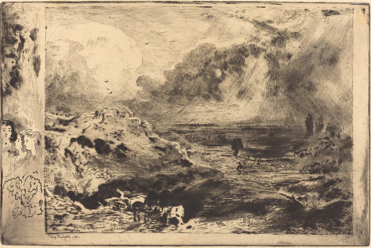La tempesta da Felix Hilaire Buhot