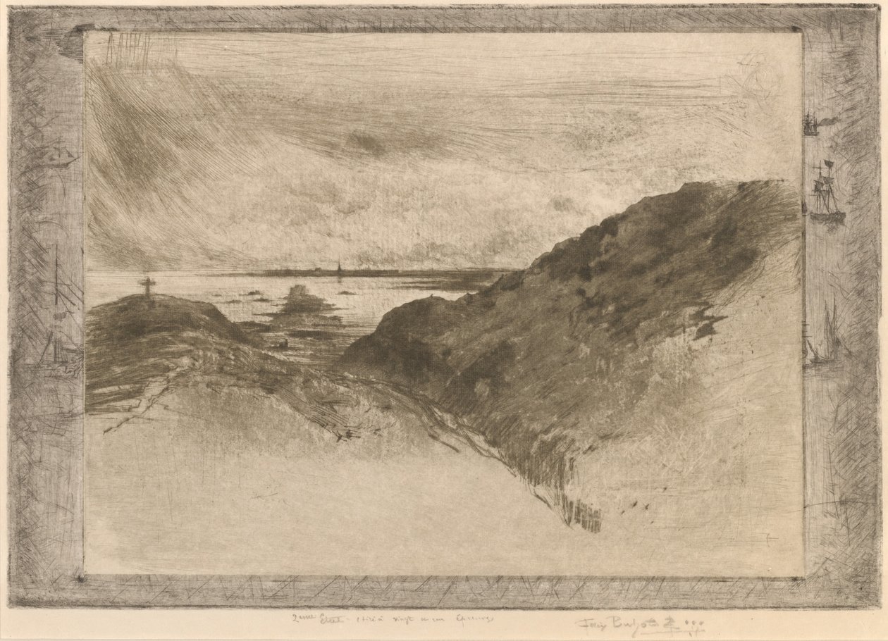La Scogliera: Baia di Saint-Malo da Felix Hilaire Buhot