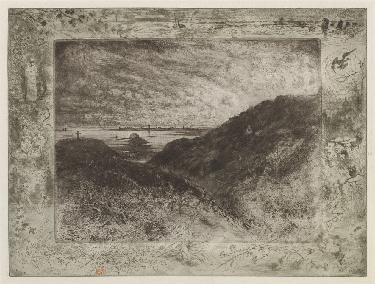 La Falaise: Baia di Saint-Malo, 1886-1890 da Felix Hilaire Buhot
