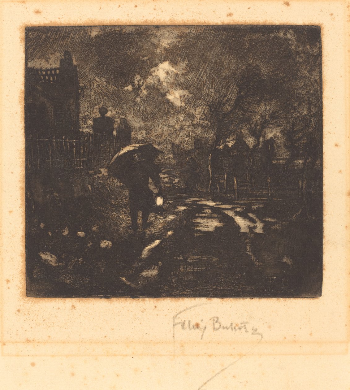 La ronda di notte da Felix Hilaire Buhot
