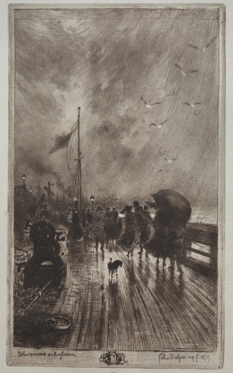 Sbarco in Inghilterra, 1879 da Felix Hilaire Buhot