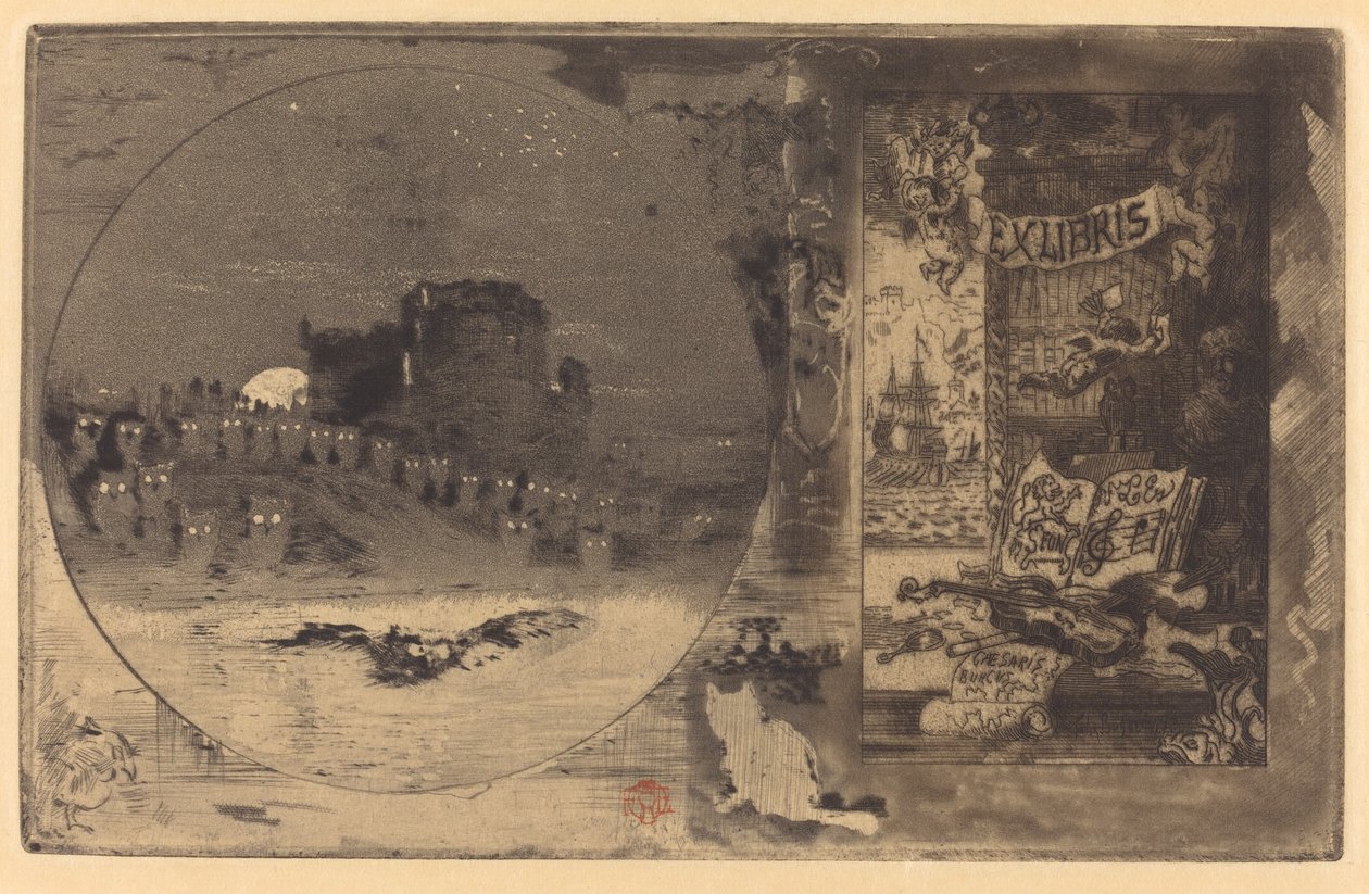 Il castello dei gufi, 1877-1887 da Felix Hilaire Buhot