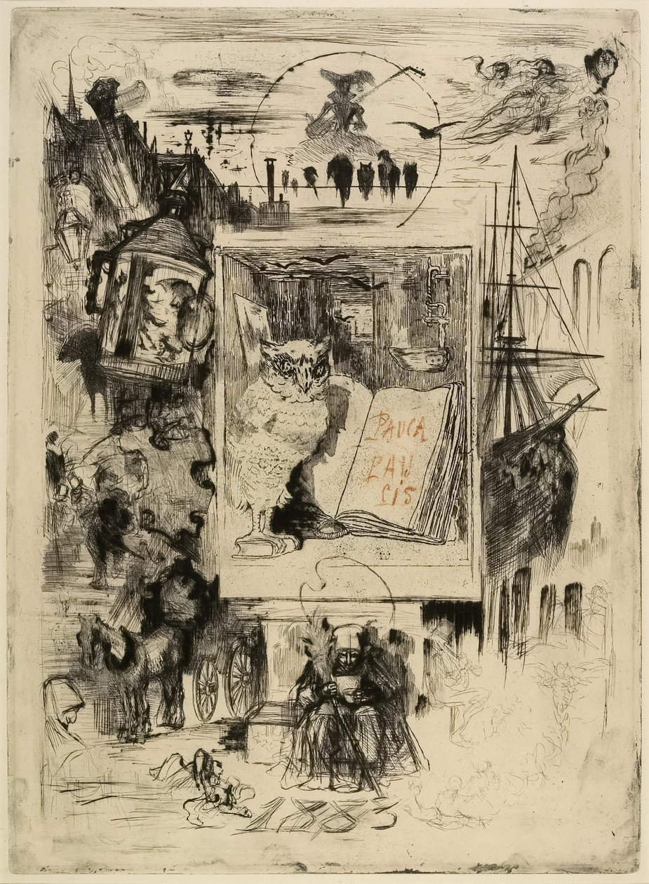 Il gufo, 1883 da Felix Hilaire Buhot