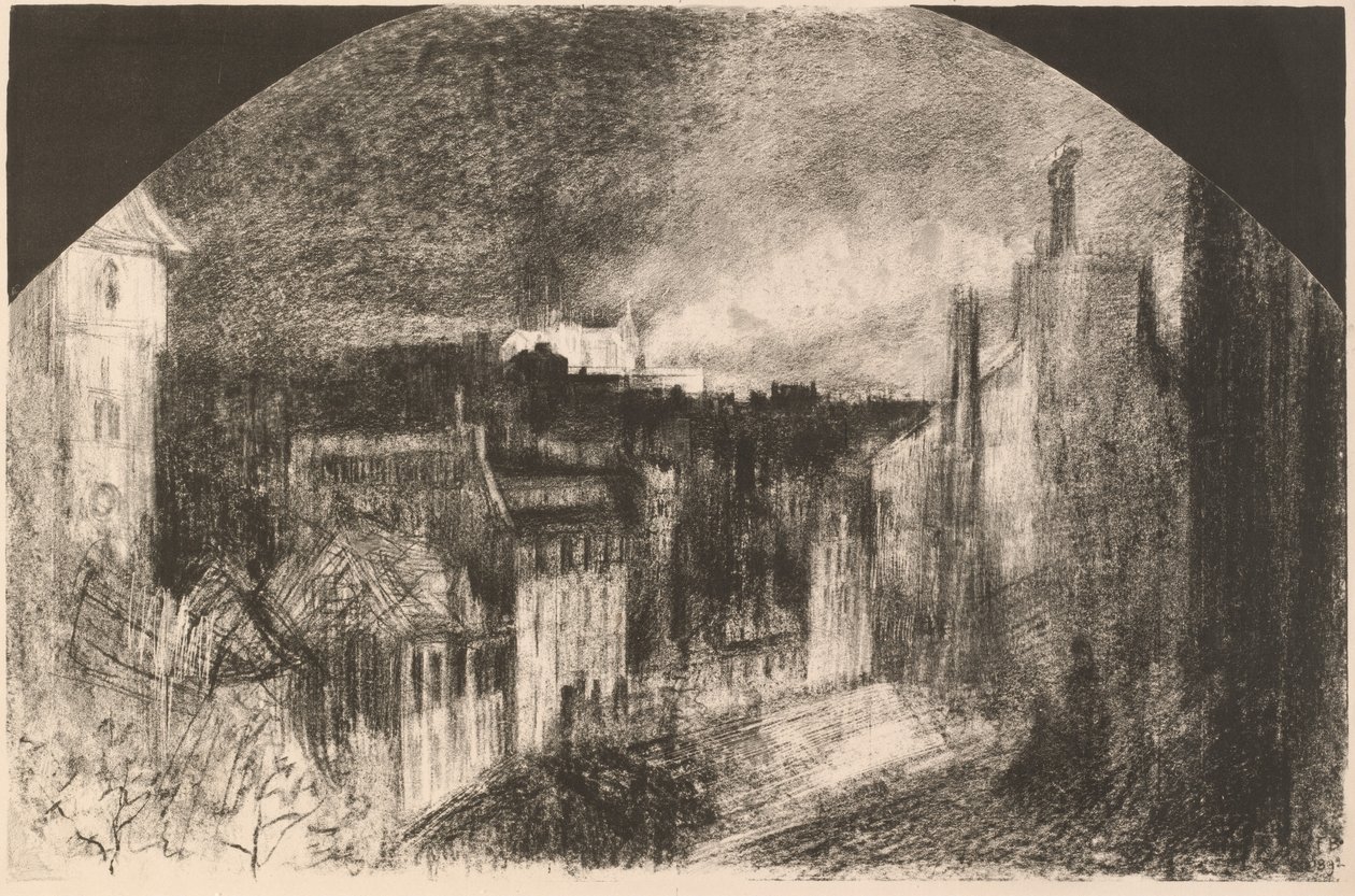 Montmartre il 14 luglio, giorno della Bastiglia a Montmartre da Felix Hilaire Buhot