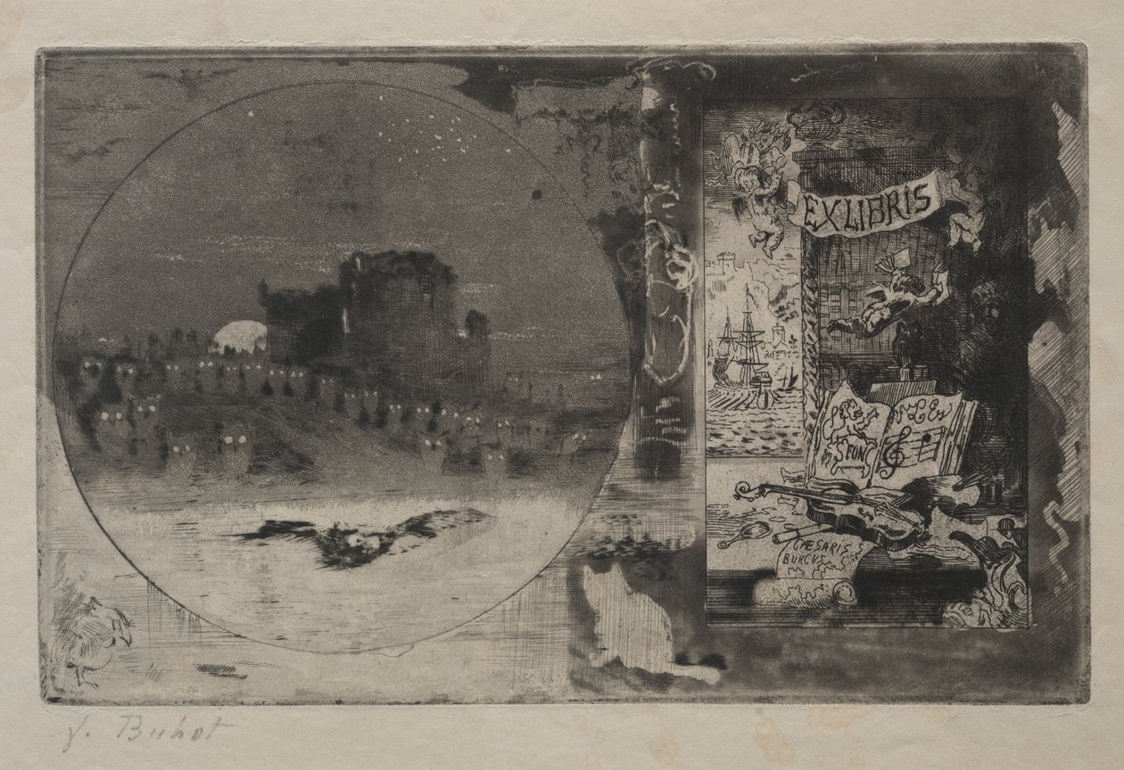 Il castello dei gufi, 1887 da Felix Hilaire Buhot