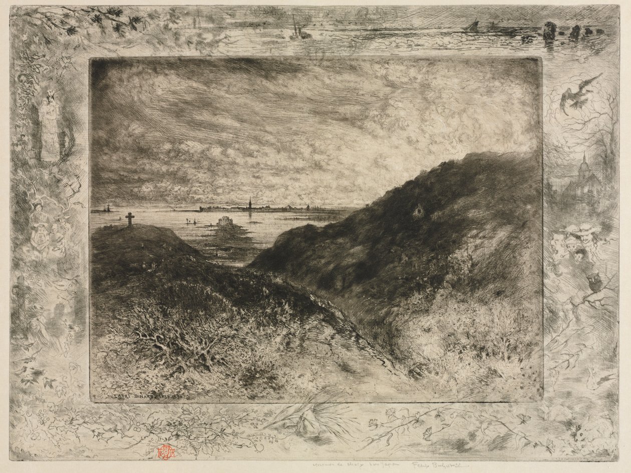 La scogliera: Baia di Saint-Malo da Felix Hilaire Buhot