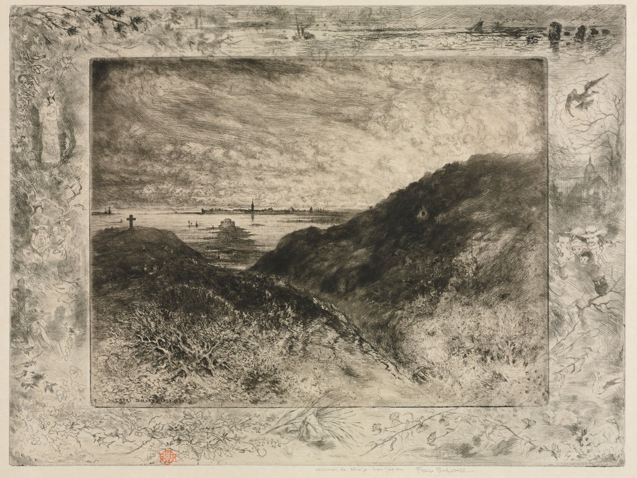 La scogliera: Baia di Saint-Malo da Felix Hilaire Buhot