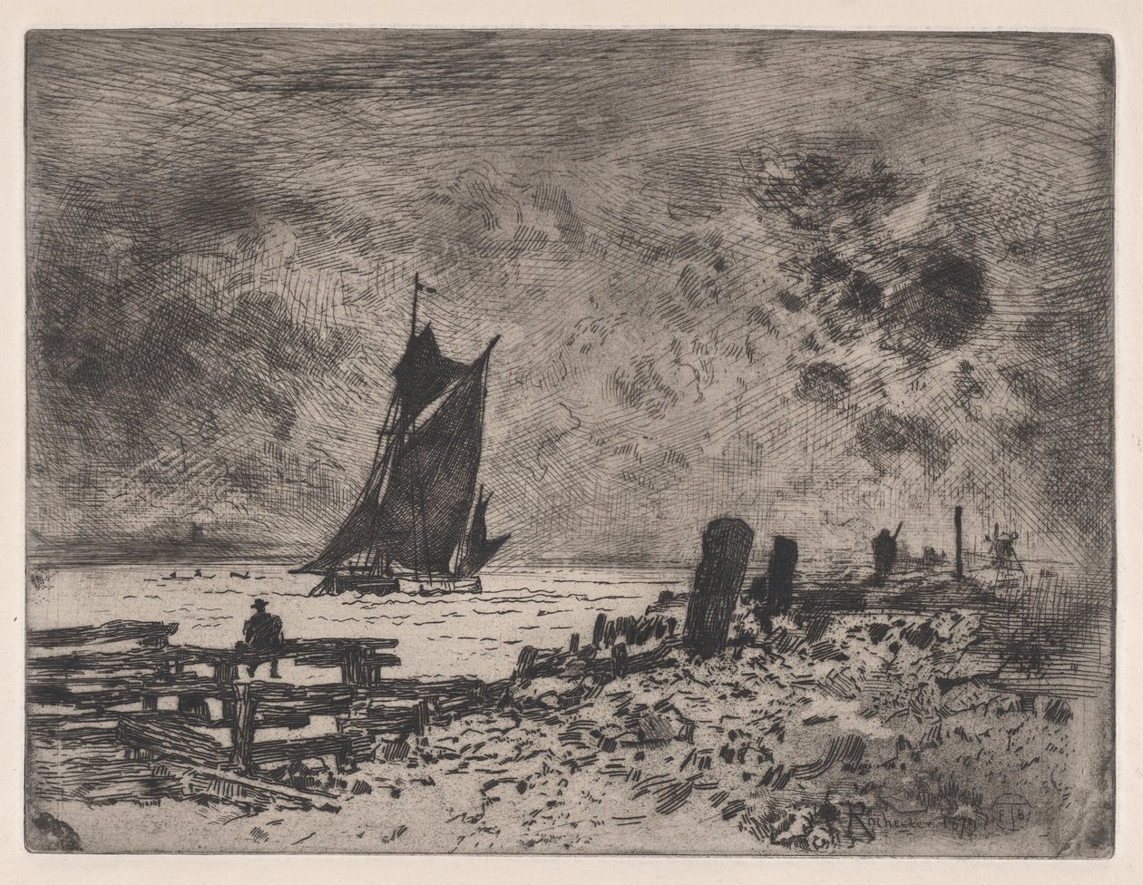 Il piccolo marinaio - Souvenir di Medway da Felix Hilaire Buhot