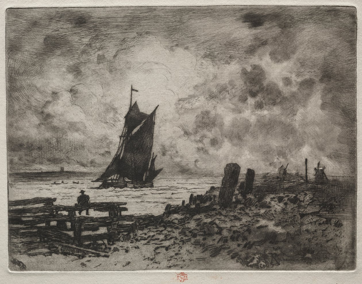 Il piccolo marinaio: Ricordo di Medway da Felix Hilaire Buhot
