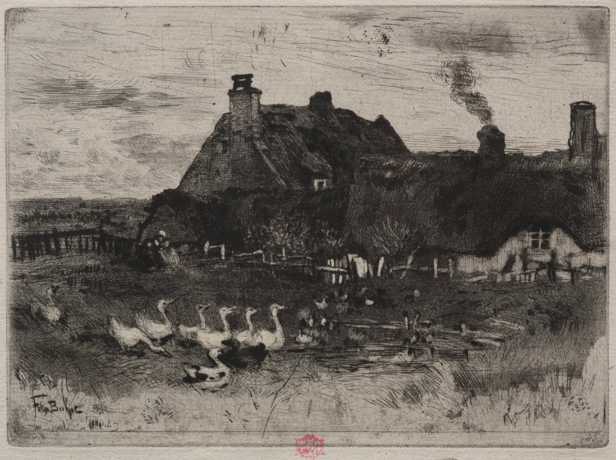 Le Piccole Capanne di Paglia, 1878 da Felix Hilaire Buhot