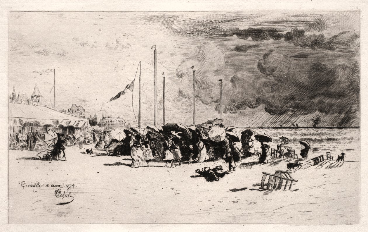 La Burrasca a Trouville da Felix Hilaire Buhot