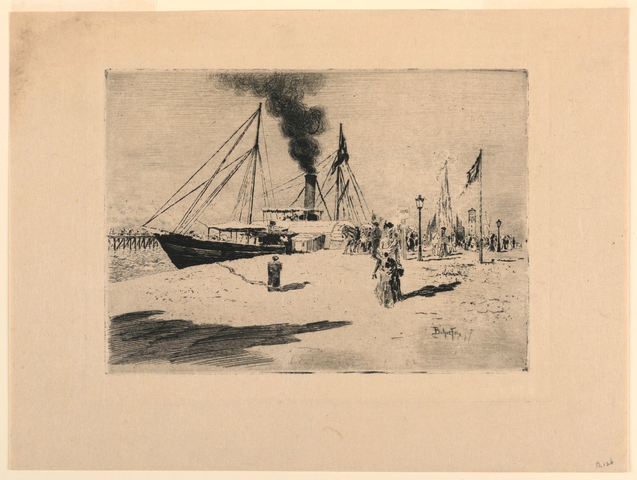 Molo a Trouville da Felix Hilaire Buhot